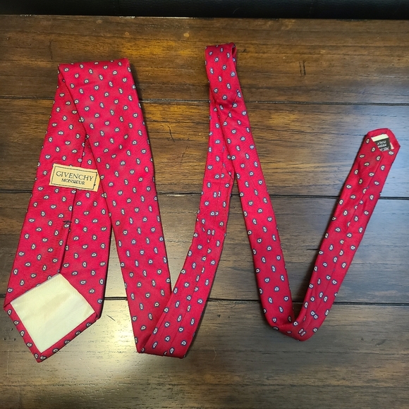 Givenchy Silk Tie Red Vintage - Picture 4 of 6